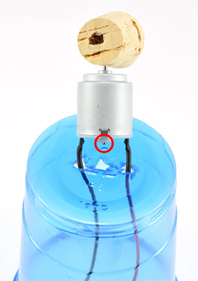 Motor shaft through center hole
