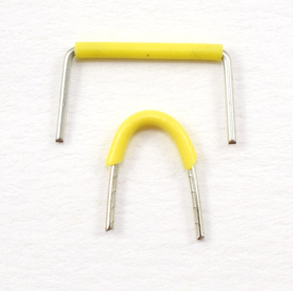 Jumper wire bent into U shape