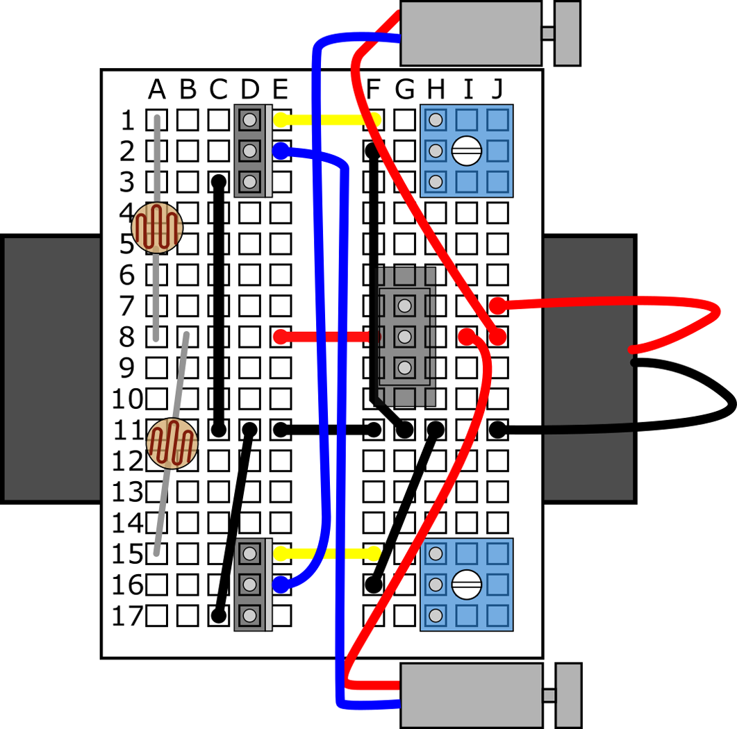 Battery pack red lead to J7, black lead to J11.