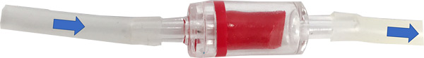 Safety valve inserted into tube