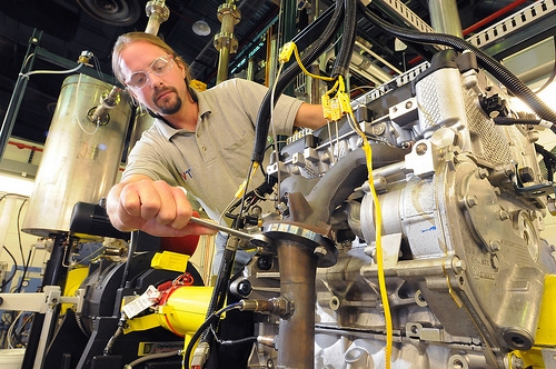 Argonne National Laboratory automotive engineers testing plug-in vehicle