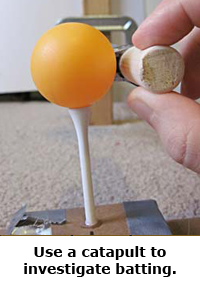 Spring break science / hands-on projects guide for families -- Baseball swing with catapult project