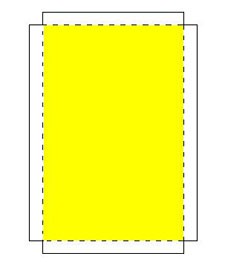 Template for folding the edges on a sheet of cardboard