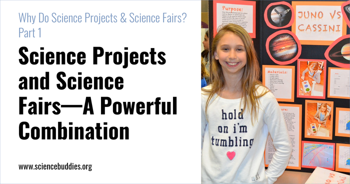 Student with science project display board - part of Why Do Science Projects and Science Fairs series, post 1