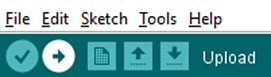 upload button for arduino ide 
