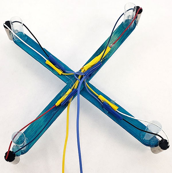 Negative motor wires connected