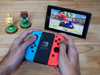 nintendo switch with mario kart