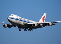 Photo of a passenger plane in flight