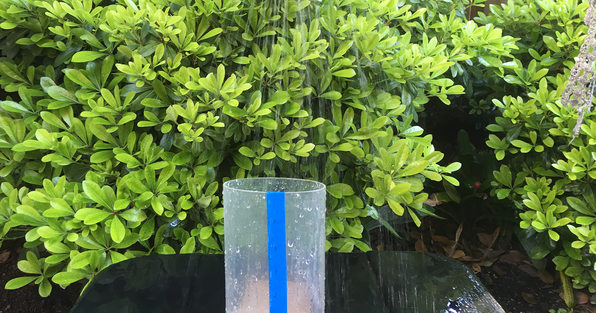 Simple rain gauge to monitor rain fall precipitation