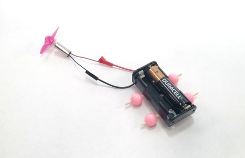 single battery put into battery holder 