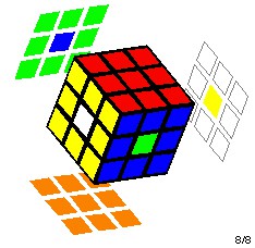 Rubik's Cube with a four center spots pattern