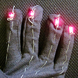 Sample LED dance glove e-textile project