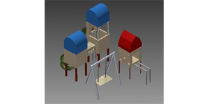 Inventor playground 3D modeling project with Autodesk Inventor software