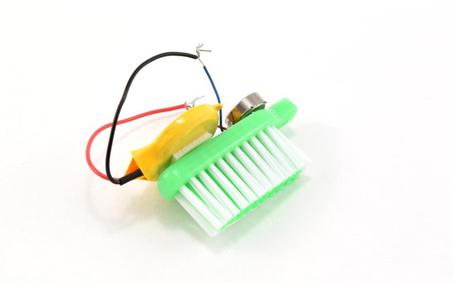 If your robot falls over, make sure the battery and motor are centered on the toothbrush. You can also let it run for 5-10 minutes to drain the battery and it will slow down.