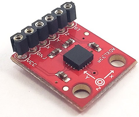  Accelerometer breakout board with header pins attached 