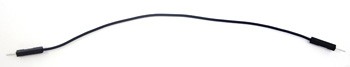 A black male-to-male jumper wire