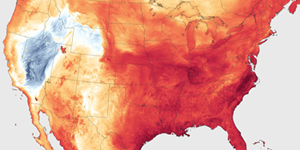 Heat map for the U.S. from NOAA