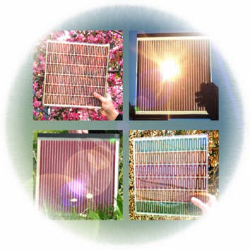 Four different dye-sensitive solar cells 