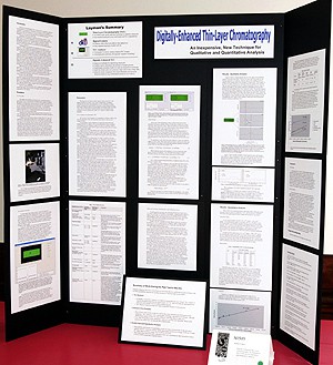 Photo of a display board made from two display boards overlapping horizontally