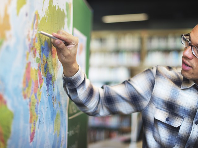 man with map