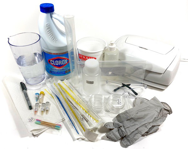 Materials needed for the  'Create a Painting with Genetically Modified Bacteria' activity.