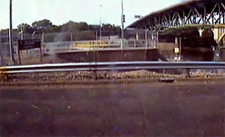 Animated images of a bridge collapsing in Mississippi
