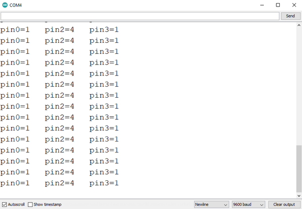 Serial monitor from Arduino IDE 