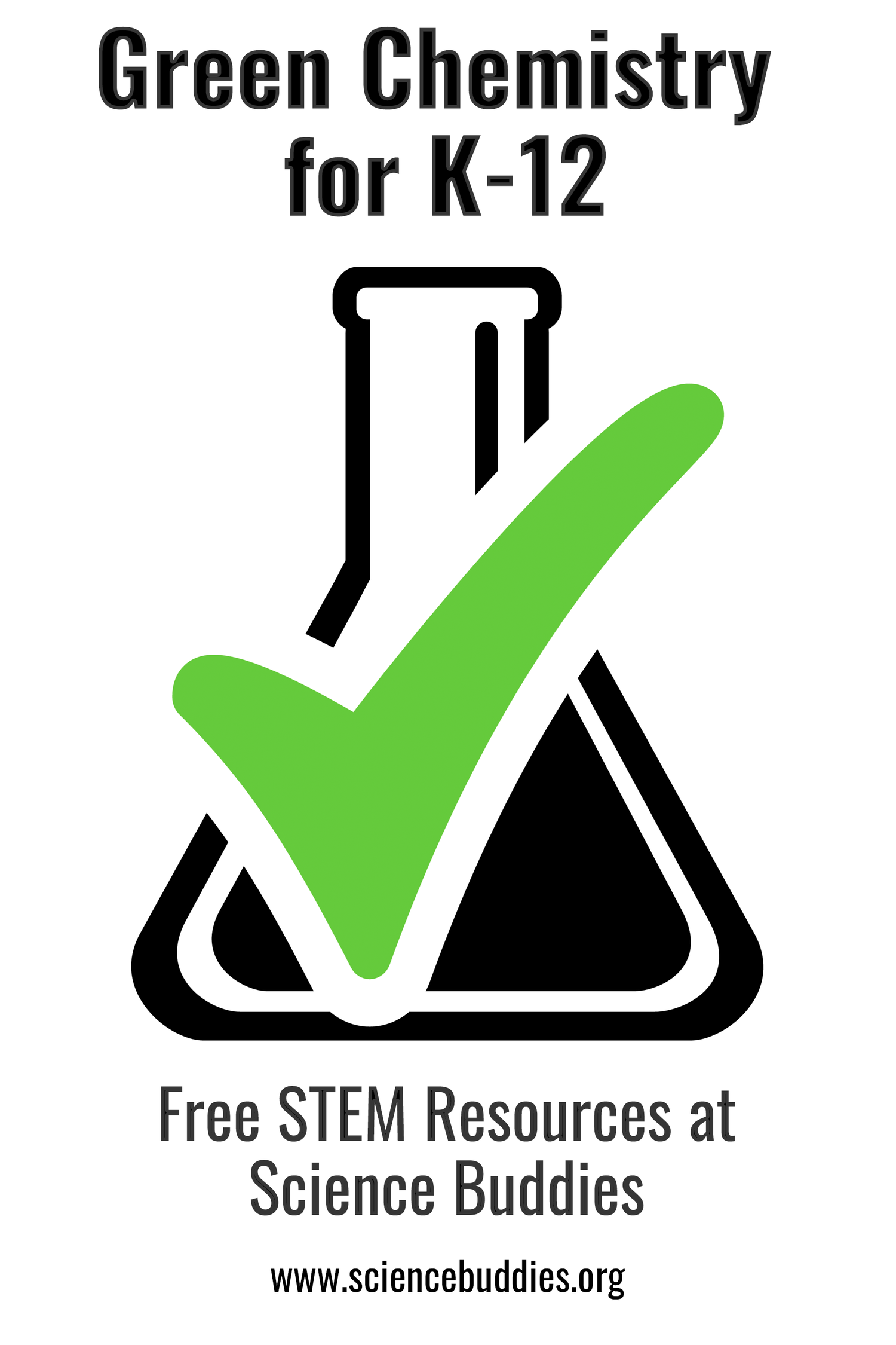 Beaker with green checkmark for Green Chemistry Resource