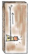 Conceptual drawing of human hair being used as a hygrometer through