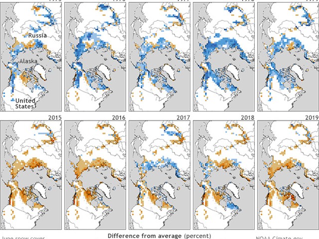 Snow cover map