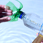 Submarine made from a recycled plastic bottle