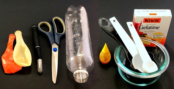 Materials needed for a science activity that explores how mucus or fluids in the respiratory system alters breathing. 