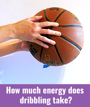 Basketball science sports dribbling energy hands holding a basketball to measure height of bounce