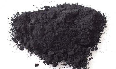 A pile of black soot