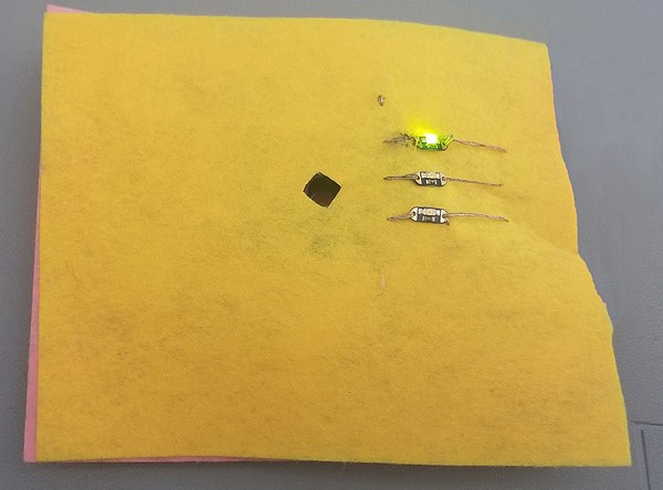 Finalized dust sensor including images where it is being tested