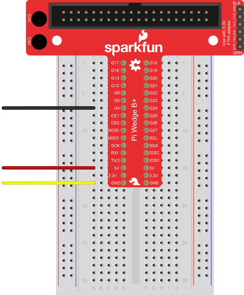 raspberry pi PIR breadboard jumpers