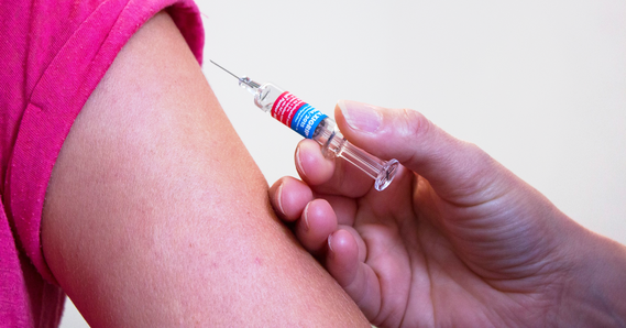 Vaccine being injected into arm