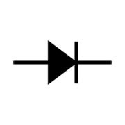 Circuit diagram symbol for a diode