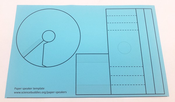 paper speaker template printed on cardstock 