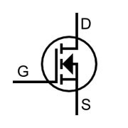 Circuit diagram symbol for a MOSFET