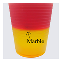 Cup with colored layers of jello and a marble inside for centripetal force exploration - Awesome Summer Science Experiments
