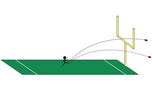 drawing of field goal trajectory 