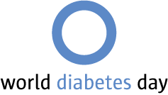 World Diabetes Day blue circle