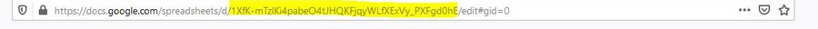 finding the spreadsheet id of a google spreadsheet with url 