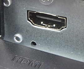 Photo of an HDMI port