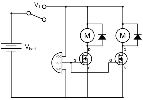 Circuit diagram for a motion activated robot