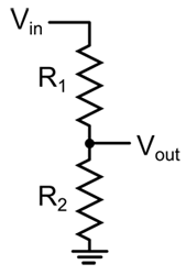 Circuit diagram for a voltage divider