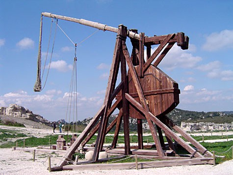 A reconstructed trebuchet