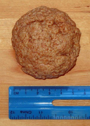 Measurement of the diameter of a gluten ball