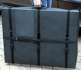 Portfolio case designed to transport display boards